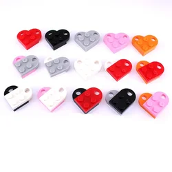 12pcs Brick Heart Pendant Necklace Key Ring DIY Heart-shaped Charm Multicolor Compatible with Educational Toy Gift for Child B21