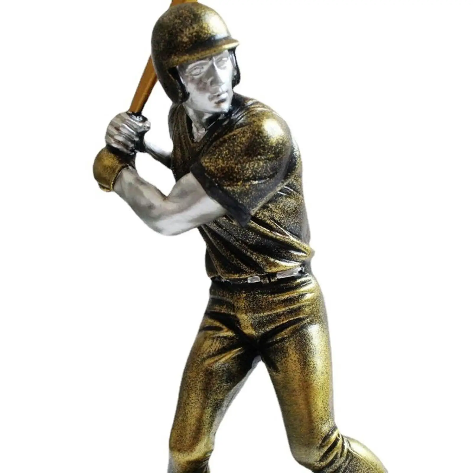 Boys Player Statue Keepsake Game Home Resin Sculpture Baseball Batter Trophy