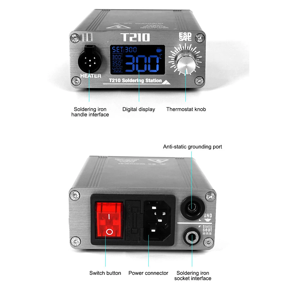 Sunshine-GVM T210 Soldering Station, Constant Temperature, Mobile Phone Repair, Adjustable Temperature