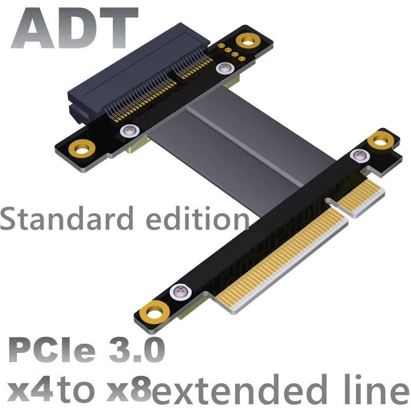 PCI-E x8 extension cable adapter x4 pcie 8x to 4x ADT supports network card SSD solid-state hard disk card