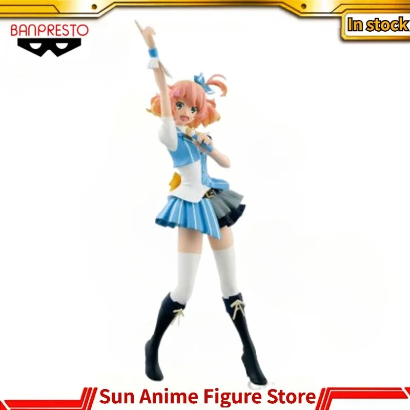 En stock: Original BANPRESTO SQ Macross Delta Freyja Wion Blau Blume Ver. Figura de Anime de 16 cm, Modelo de Juguete, Adorno de Escritorio, Regalo