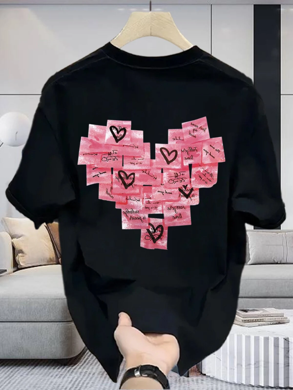 Couple Sportscraut Cotton Short Sleeve T-shirt Young Men and Women's Summer Ins Loose Casual Half Sleeve Top