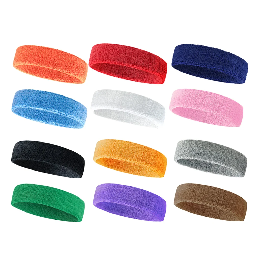 

12pcs for Men Running Sports Headband Headband Women Running Hairband Yoga Training Sports Head Wrap Sweatbands