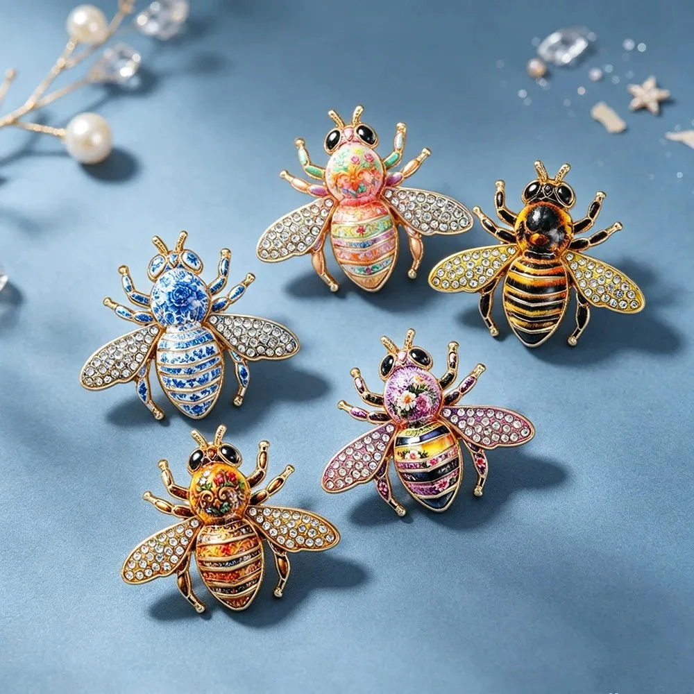 Barocke Luxus-Broschen mit Libellen-, Käfer- und Bienen-Motiven für Männer und Frauen – Schmuck, Modeaccessoires, Partygeschenke – Detail 4