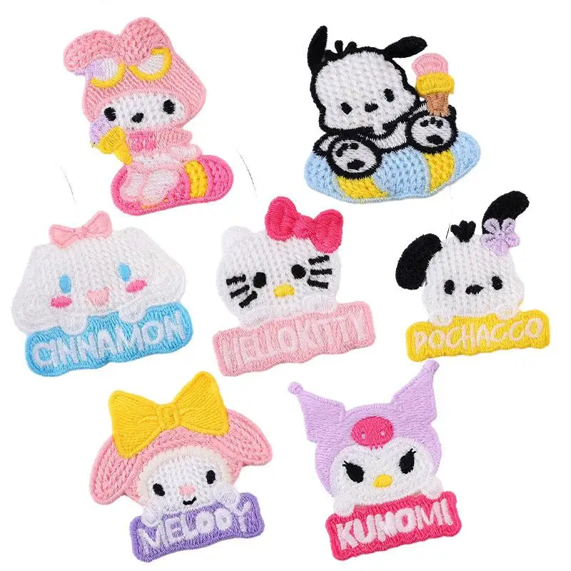 

Милые Мультяшные аниме заколки для волос Sanrios Cinnamoroll Kuromi My Melody Hellokittys Diy аксессуары для девочек