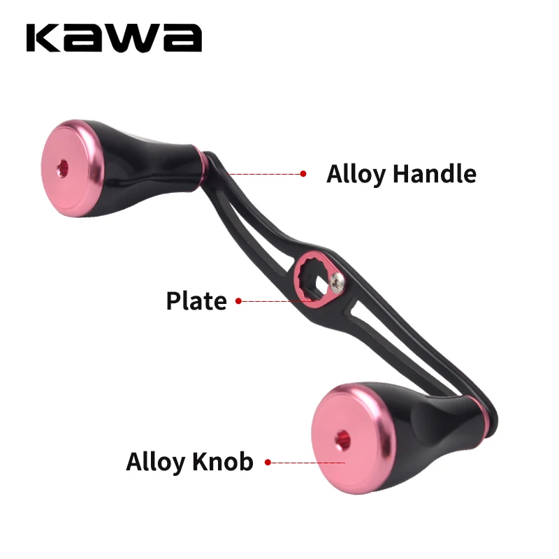 Kawa New Fishing Reel Handle Metal Handle Wit Alloy Knobs Length 130mm 49g/pc Suit D/S Casting Fishing Reel DIY Tackle Accessory