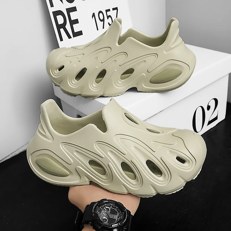 

2025Factory Cheap yeezy EVA Men's Clogs Shoes Lightweight Wholesale Plastic Clog Men Beach Working Sandals With Men sleepers men