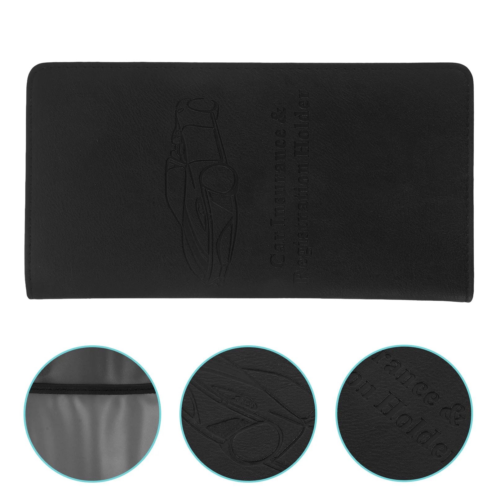 

PU Holder Car License Registration Insurance Card Holder Passport Ticket Organizer Vehicle Interior Accessories