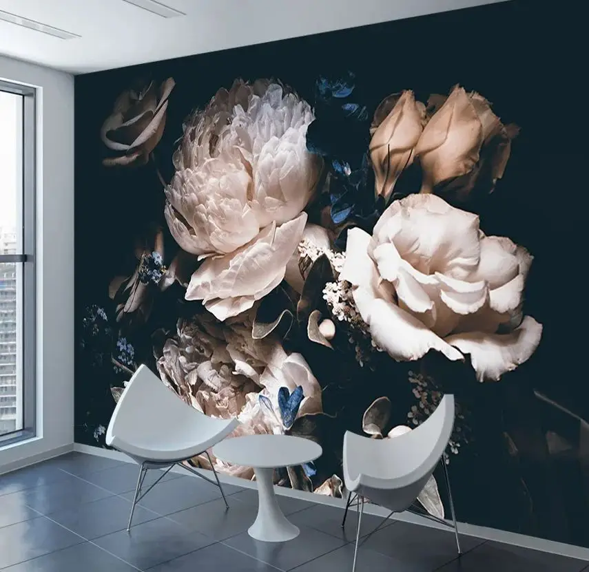 

Современные контактные обои для домашнего декора, фотообои для гостиной, спальни, пиона, цветочные стены, ремонтная роспись