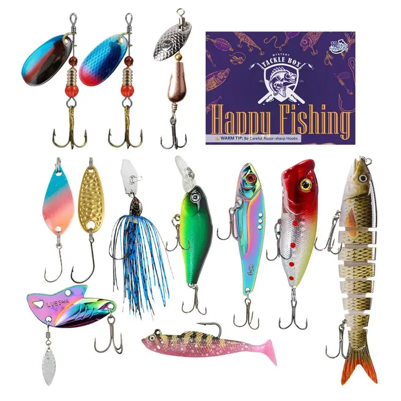 Fishing Christmas Countdown Advent Calendars 2024 Advent Christmas Calendar 2024 Realistic Design Fishing Accessories For