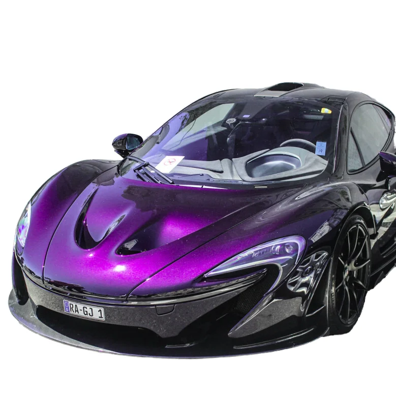 

Супер глянцевая виниловая пленка из ТПУ без пузырьков воздуха, обертка для кузова автомобиля, полуночная, фиолетовая, синяя, для хамелеона, фиолетовая, функция изменения цвета