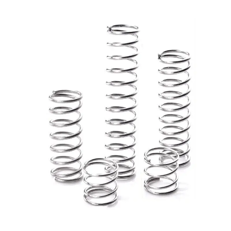 Pressão galvanizado mola pequena, mola de compressão, diâmetro 0,6 0,7 0,8mm, OD 5-12mm, comprimento 60 70 80 90 100mm, 5pcs