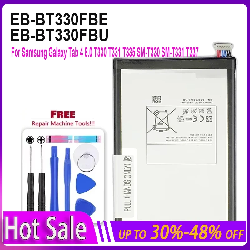 EB-BT330FBU EB-BT330FBE 4450mAh Battery for Samsung Galaxy Tab 4 8.0 T330 T331 T335 SM-T330 SM-T331 T337 Batteries Warranty