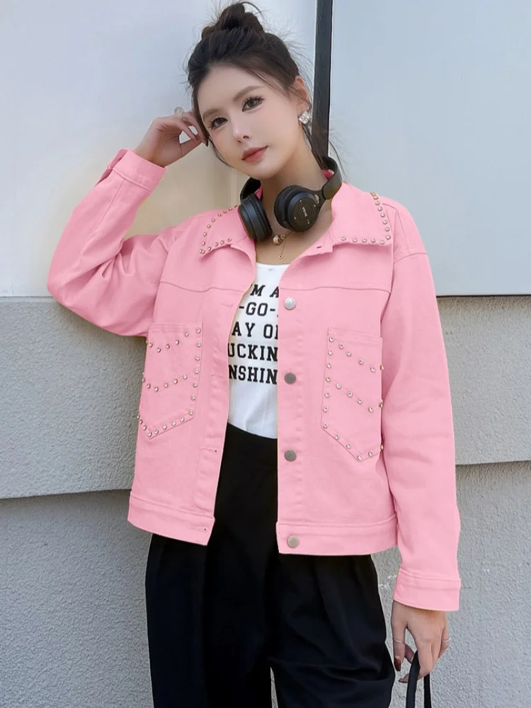  High Waist ort Denim Jaet Women's Spring Autumn New Sle Light een Ultra ort Jaet Top for Tall Girls