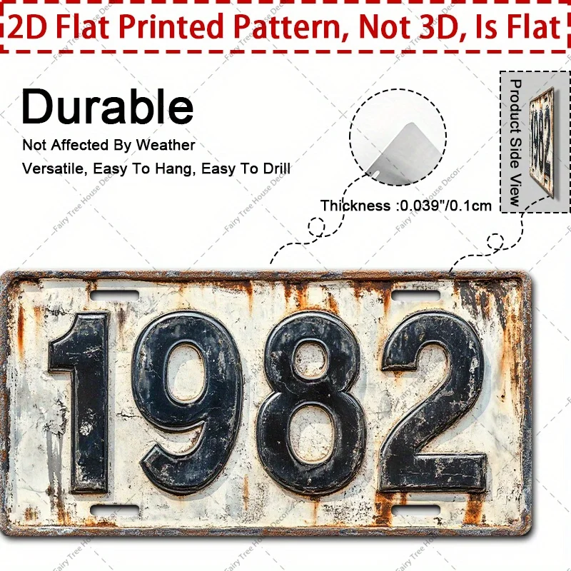 2D Flat - [2D Flat] One Piece of Vintage Metal Sign 