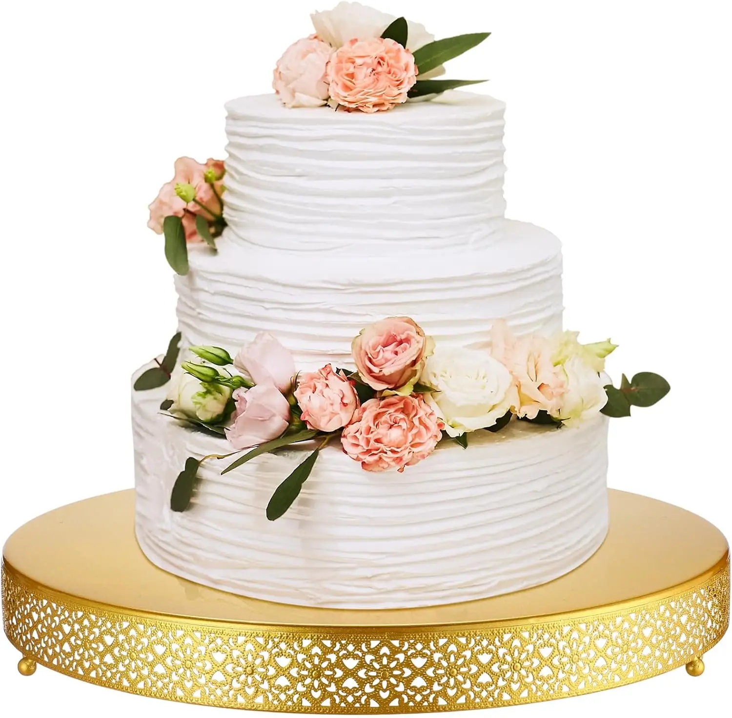 

20 Inch Round Gold Metal Cupcake Dessert Wedding Cake Stand Display Holder Serving Tray for Party Table