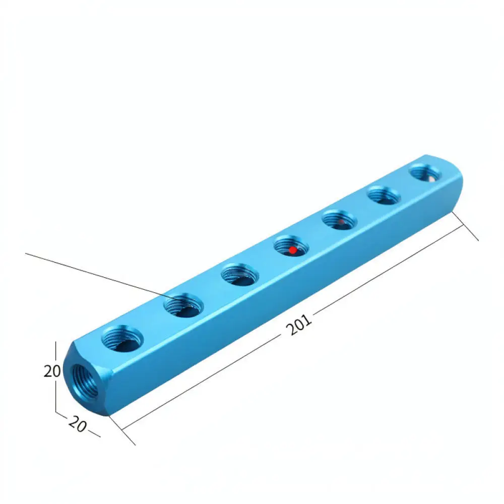 Industrial Air Manifold Block For For BNTA Aluminum Gas Header System Quick Connect Pneumatic Piping Distribution Tool