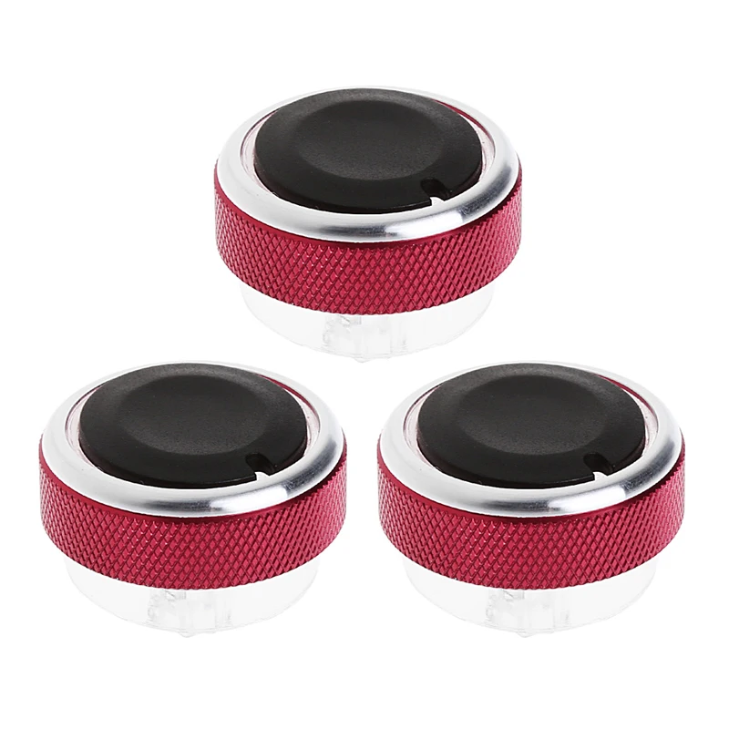 Air Conditioner Switch AC Volume Audio Tune Trailer Knob Cover Ring Button Trim Suitable for Focus 2 Focus 3 05-14 3pcs