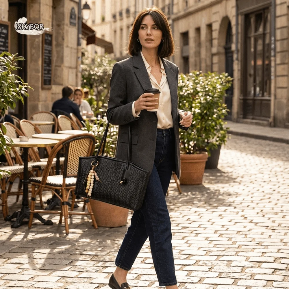 

Элегантная вместительная сумка через плечо, модная универсальная стильная сумка на плечо, однотонная с подвеской, сумка для поездок на работу