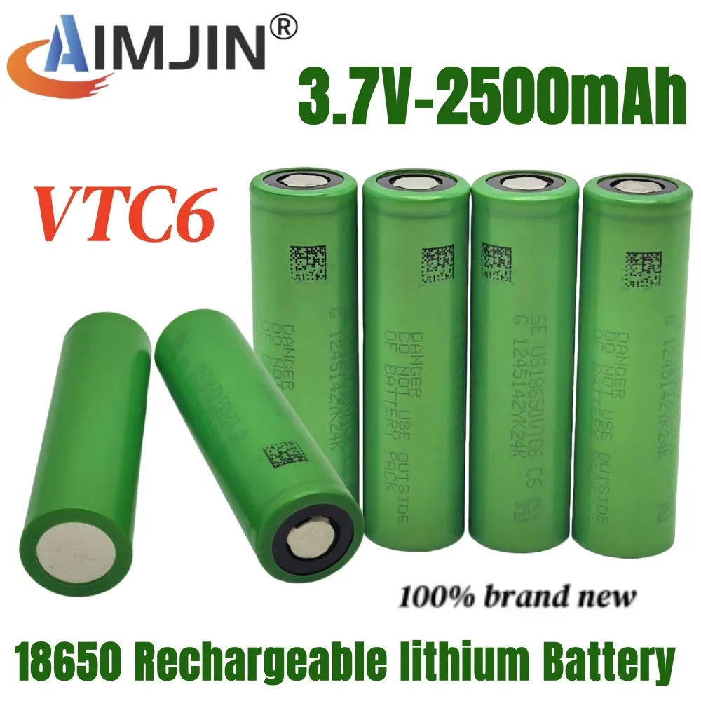 

100% New 3.7V 2500mAh 18650-C6 Rechargeable Lithium-ion Battery Suitable for fans, remote controls, toy cars, flashlights etc