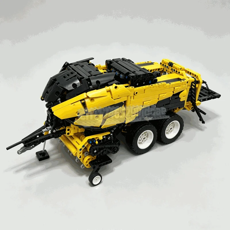 2059PCS BigBaler Square Hay Baler Agricultural Machine MOC Custom Puzzle Farm DIY Assembly Educational Building Blocks Toy Gift
