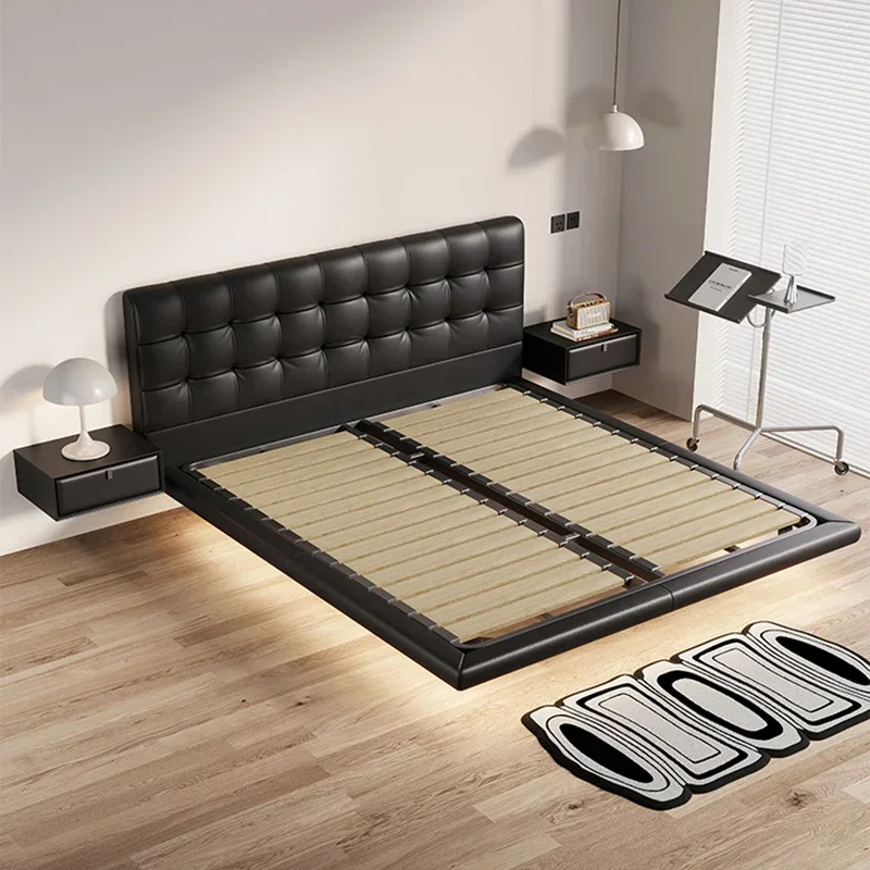 Fashionable Minimalist Bed Confortable Design Hotel High End Lazy Bed Floating Meuble Chambre Slaapkamer Meubels
