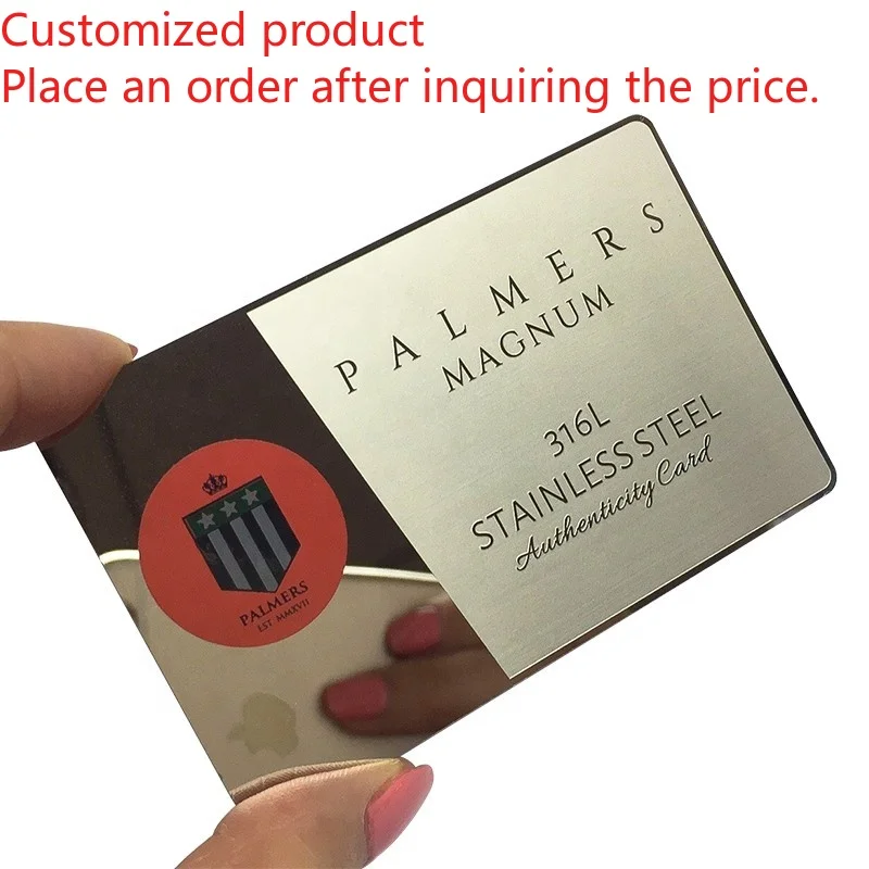 Customized product Wholesale Loyalty Custom Metal Membership Cards
