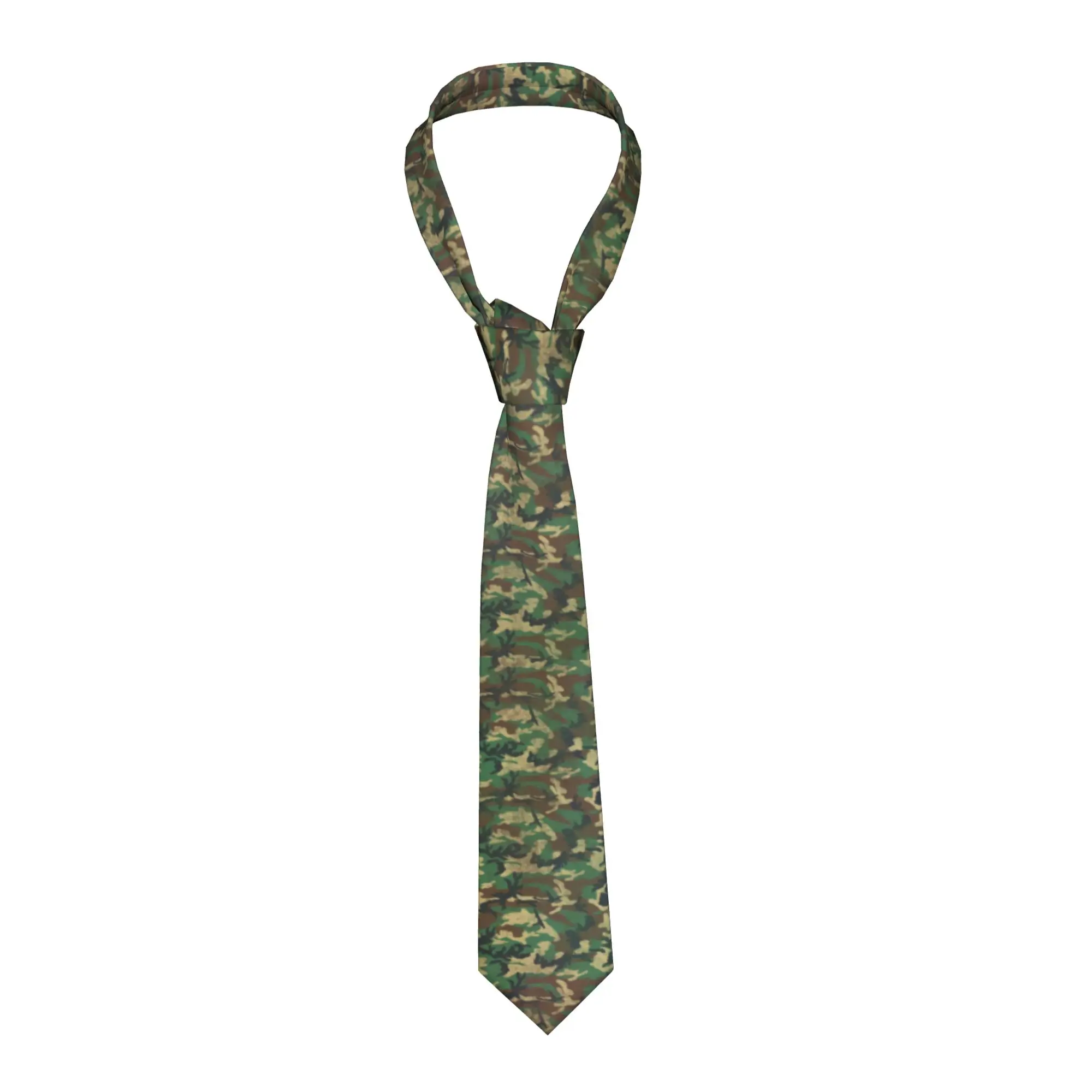 Camo Camouflage Necktie Men Women Skinny Polyester 8 cm Narrow  Neck Tie for Mens Accessories Cravat Wedding  Office