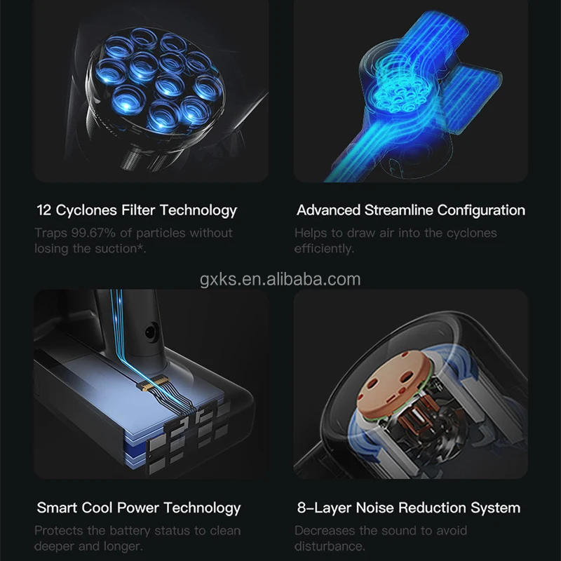 Dreame T30 التكيف التلقائي تستقيم عصا باليد مكنسة كهربائية الطابق الشافطة مكافحة تشابك فرشاة المكانس الكهربائية المحمولة