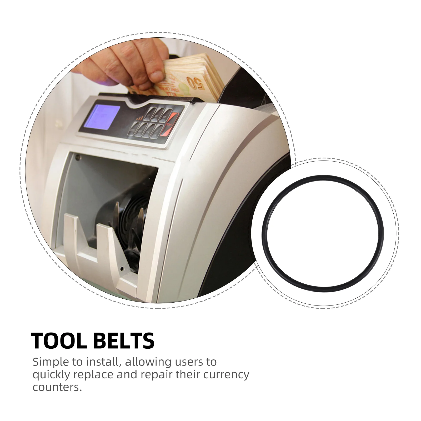 Money Counting Machine Accessories Part Electric Belt Loop Electrical Tool Belts Skin