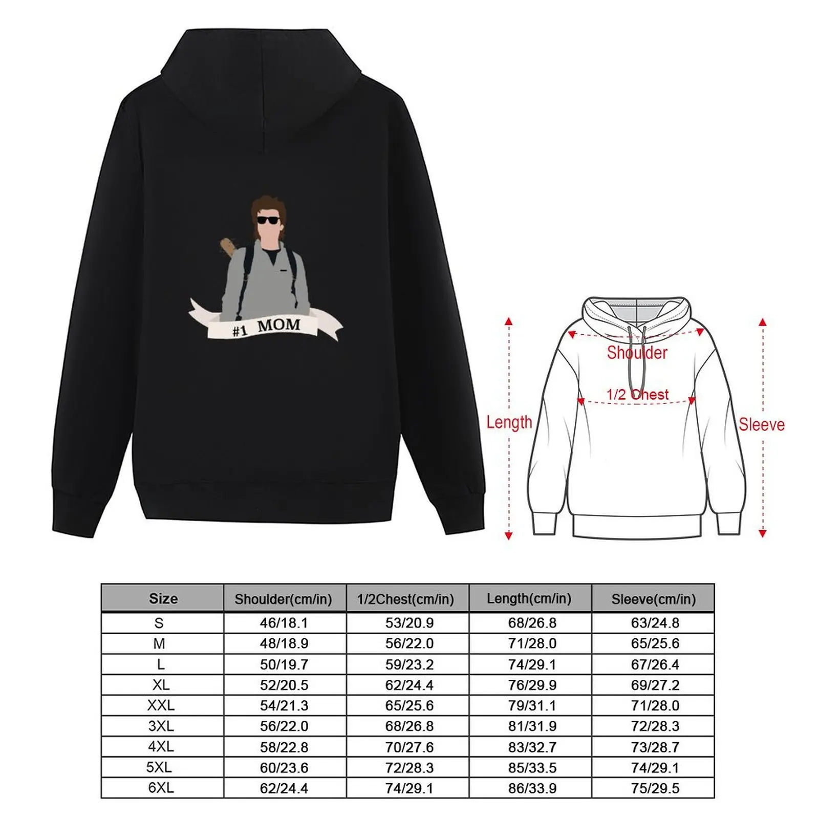 ستيف هارينجتون: # 1 أمي هوديي جرافيك تي شيرت الرجال الخريف ملابس رجالية الملابس الجمالية اليابانية هوديي