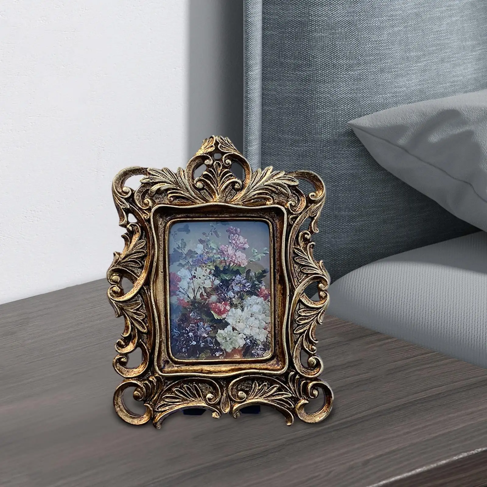 Vintage Picture Frame European Style Photo Holder for Table Living Room Wall