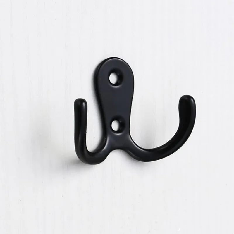 Simple FurnitureHook Black Chrome Towel Hook For Bathroom Clothes Coat Hook Bedroom Robe Hook Livingroom Kitchen Accessories