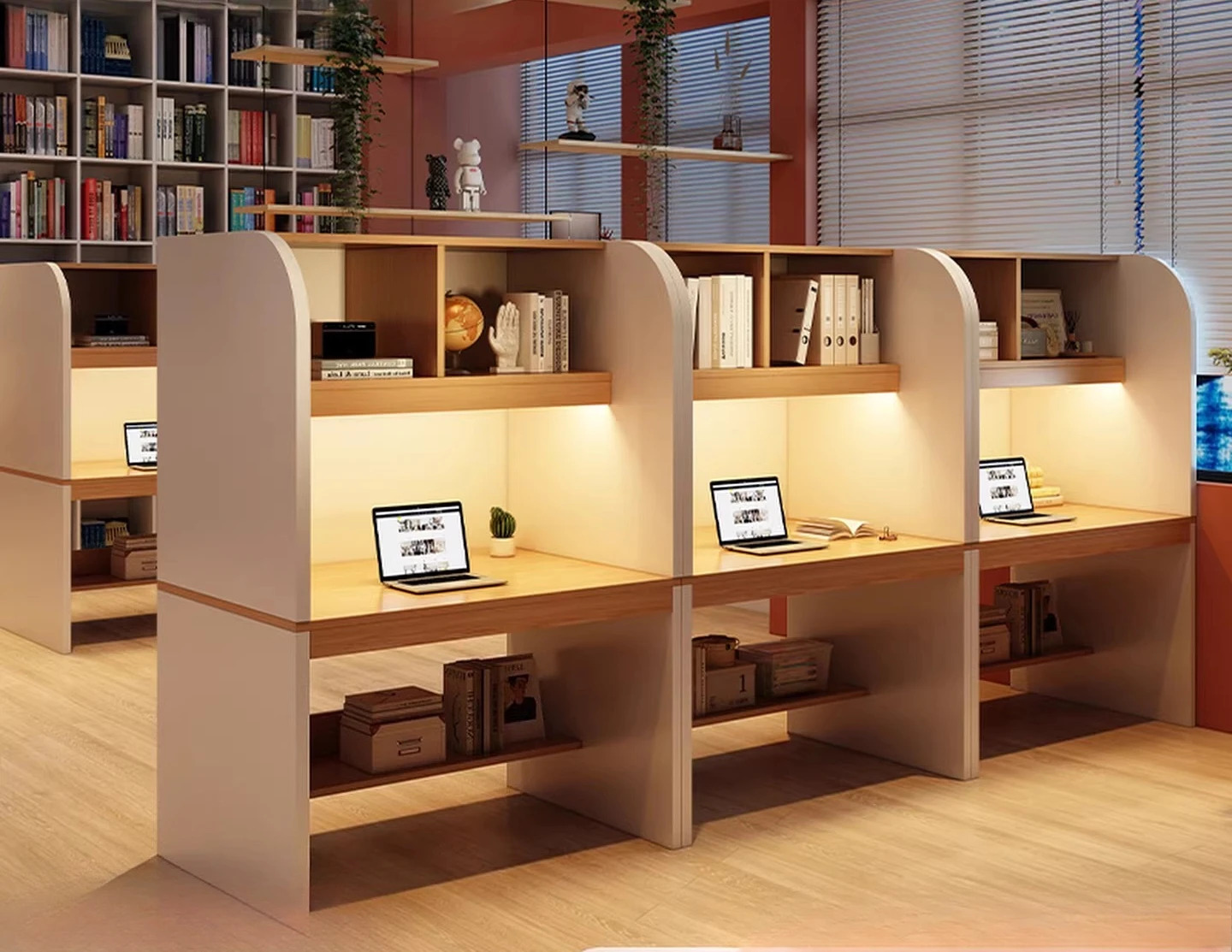 

Room Study Table, Study Table, Bookshelf Integrated Table, Closed Immersive Partition Table and Chairs, Student Computer Table