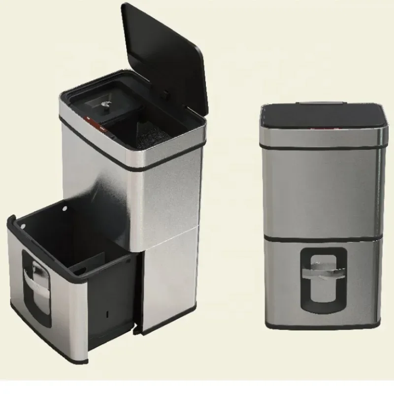 

high-quality stainless steel smart home sensor recycling trash can