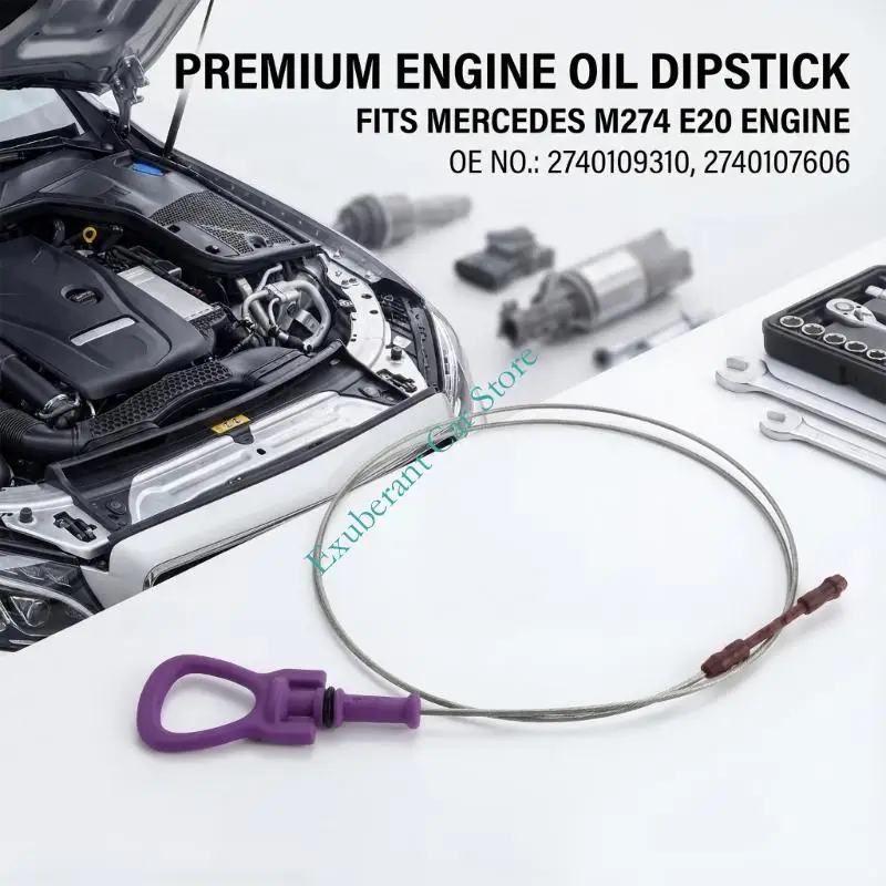 

Car Engine Oil Dipstick for M274 E20 Replace 2740109310 2740107606 Accurate Measuring Universal Oil Level Dipstick 30cm