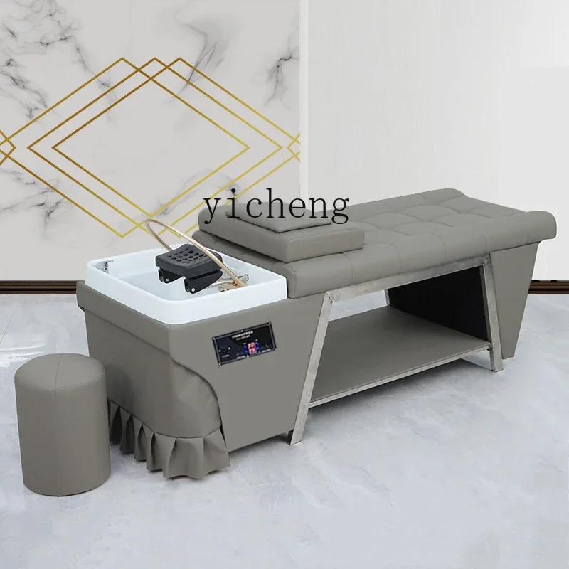 

XL beauty ear special stainless steel head treatment bed water circulation shampoo bed energy saving hot water constant