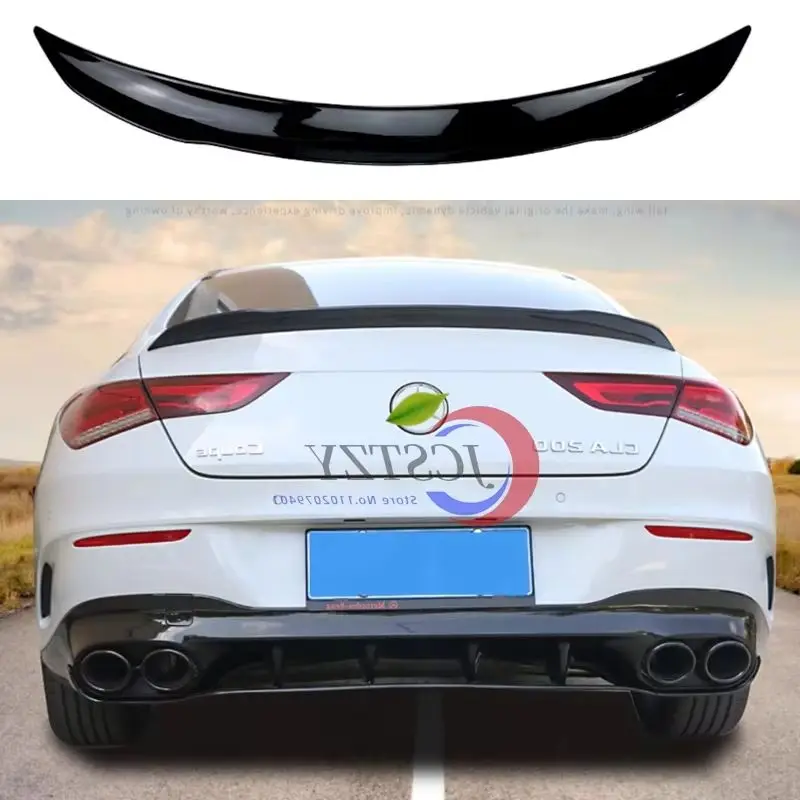 C118 Rear Spoiler For Mercedes Benz CLA Class W118 2019-2020 CLA250 CLA200 CLA220 Gloss Black Rear Wing Lip Trunk Spoiler