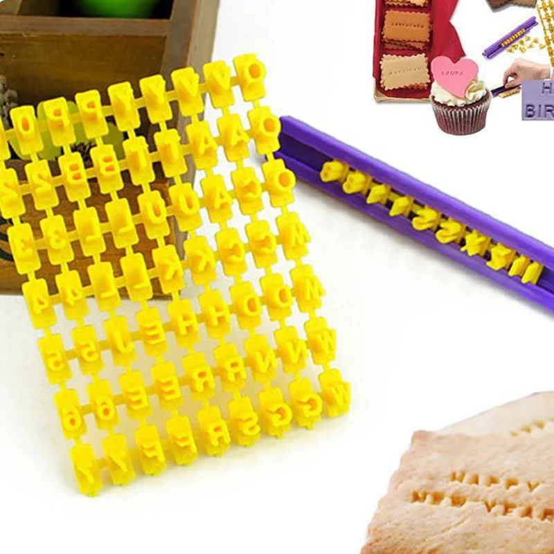 New【Letter And Number Cookie Mould English Alphanumeric Seal Cookies Mold Name Printing Stamp Reusable Symbol Baking Tools】