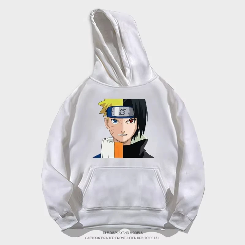 

Свитер с капюшоном Наруто, мужская и женская толстовка с длинными рукавами, повседневная свободная одежда, осенне-зимняя куртка в стиле аниме