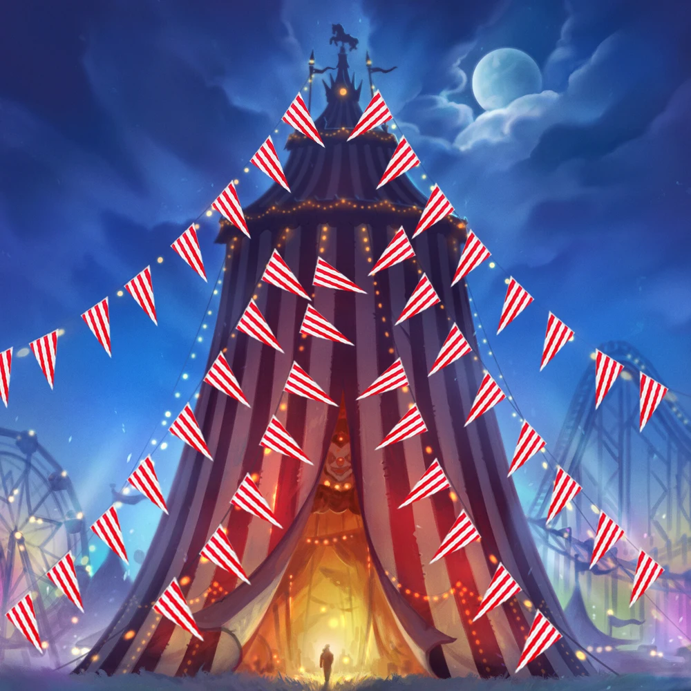 10/60M Rot Weiß Banner Dreieck Flagge Karneval Zirkus Dekorationen Geburtstag Hochzeit Parteien Outdoor Hängen Gestreiften Flagge liefert – Detail 6
