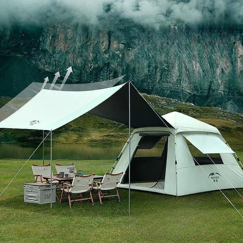 

Portable Overnight Camping Tents Outdoor Folding Rainproof Thickened One-touch Tent Sunshade Backpacking Camping Supplies