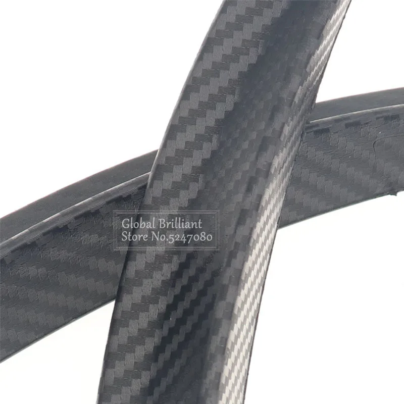 2pcs Universal 24.5cm Car Carbon Fiber Fender Flares Mud Flaps Splash Guards Arch Wheel Eyebrow Lip Fit Car Truck SUV