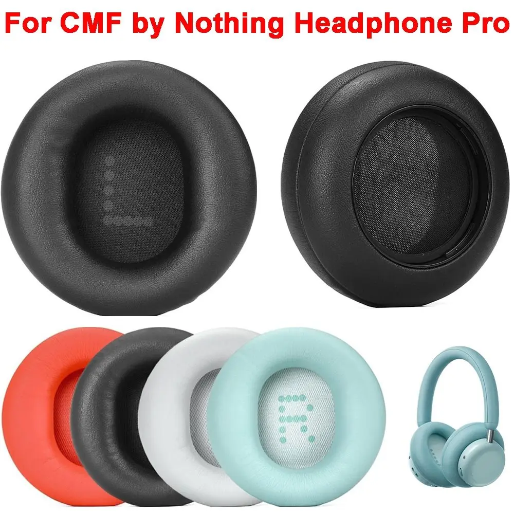 1 Pair Replacement Headphone Ear Pads Protein Leather Sponge Foam Earphone Cushions for CMF by Nothing Headphone Pro