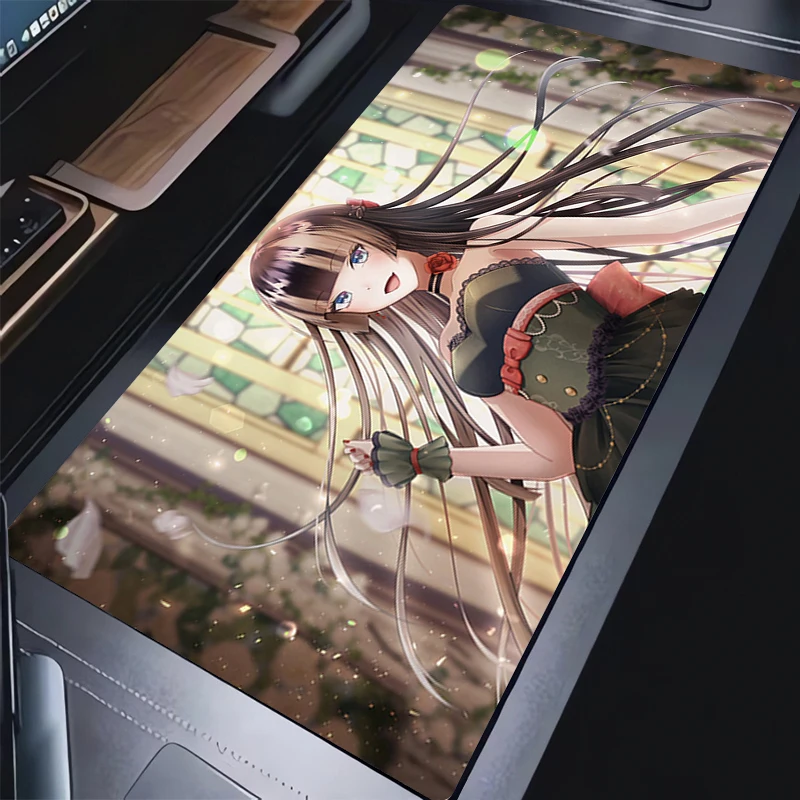 마우스 패드 PC Hololive Juufuutei Raden 마우스 패드 노트북 애니메이션 소녀 게이머 키보드 패드 게임 액세서리 Kawaii Desktop Mouse Mat