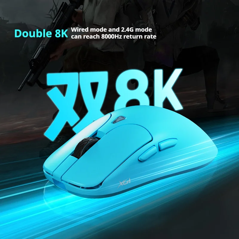 VANCER GROOVE XG1 Wireless Gaming Mouse Dual 8k Three Mode Bluetooth 2.4g PAW3395 50g Lightweight High Performance Esports Mouse