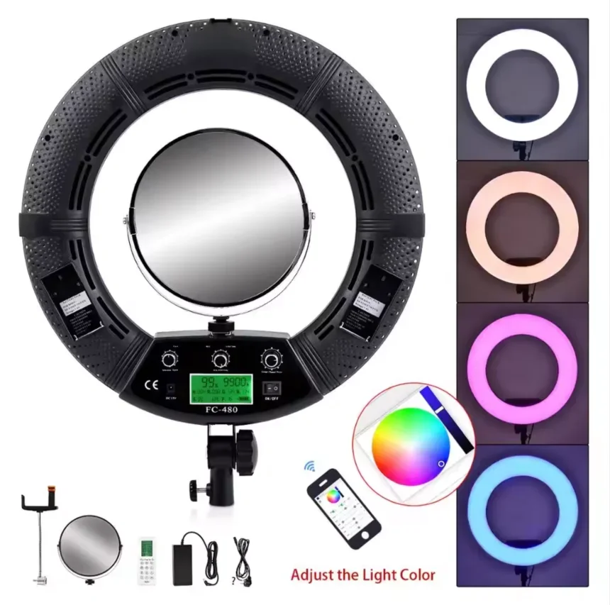 18inch RGB Selfie Ring Light Tripod LED Fill  Photography  Phone Stand Holder tripod Streaming YouTobe