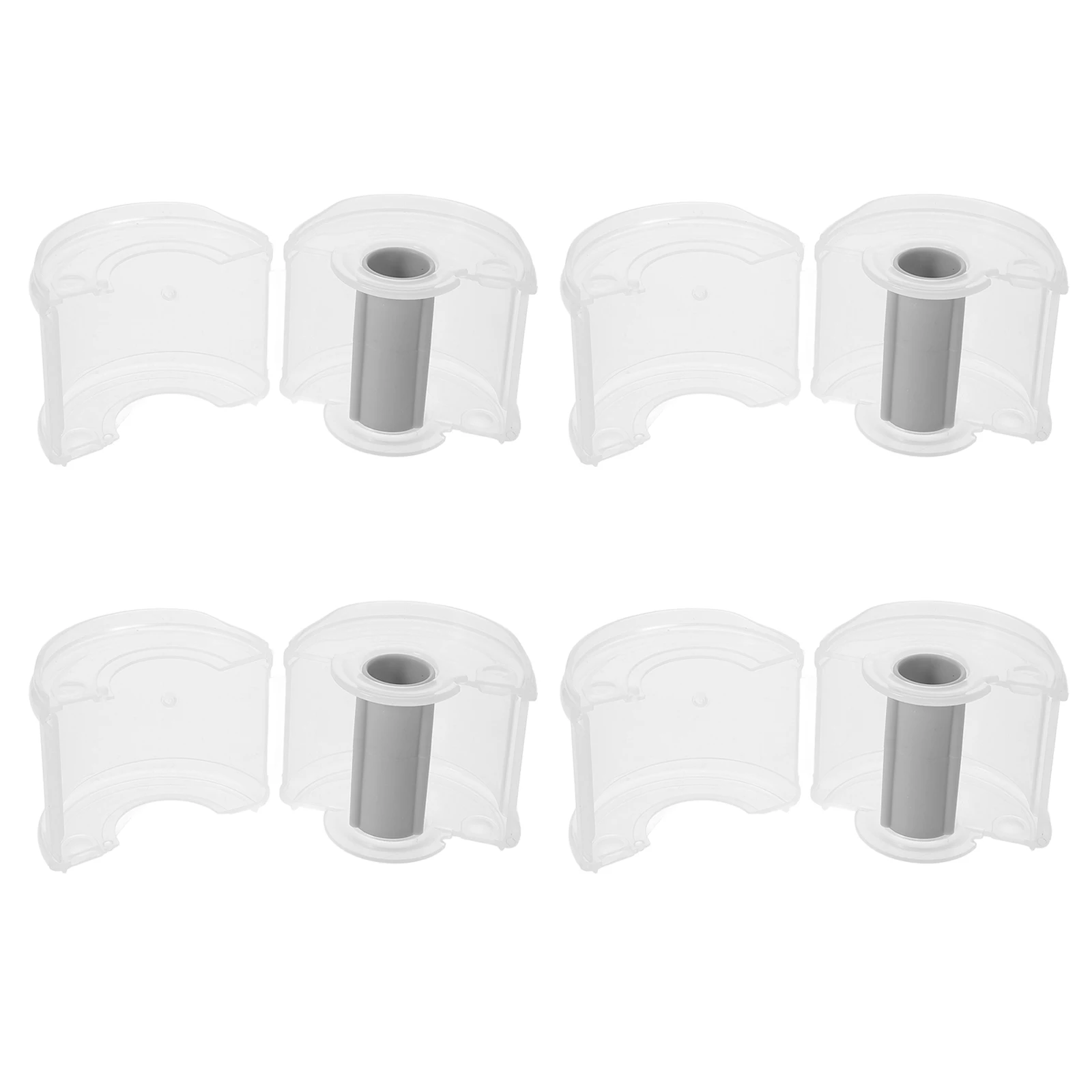 

4 Pcs Tape Storage Box Circular Transparent High End Plastic Practical Portable 6 5x6 5x5 5cm Desk Drawer Friendly