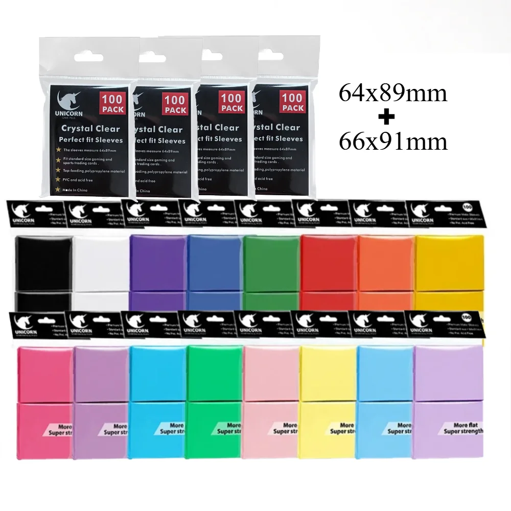 

200PCS Matte Card Sleeves Trading Cards Double Layer Standard Size Card Sleeves for Pokemon MTG Baseball Sport Card Board Game