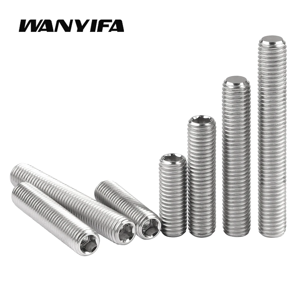 Wanyifa 4pcs M7 Titanium Headless Screw Allen Head Hex Hexagonal Bolts for Bicycle Motorcycles Fasteners